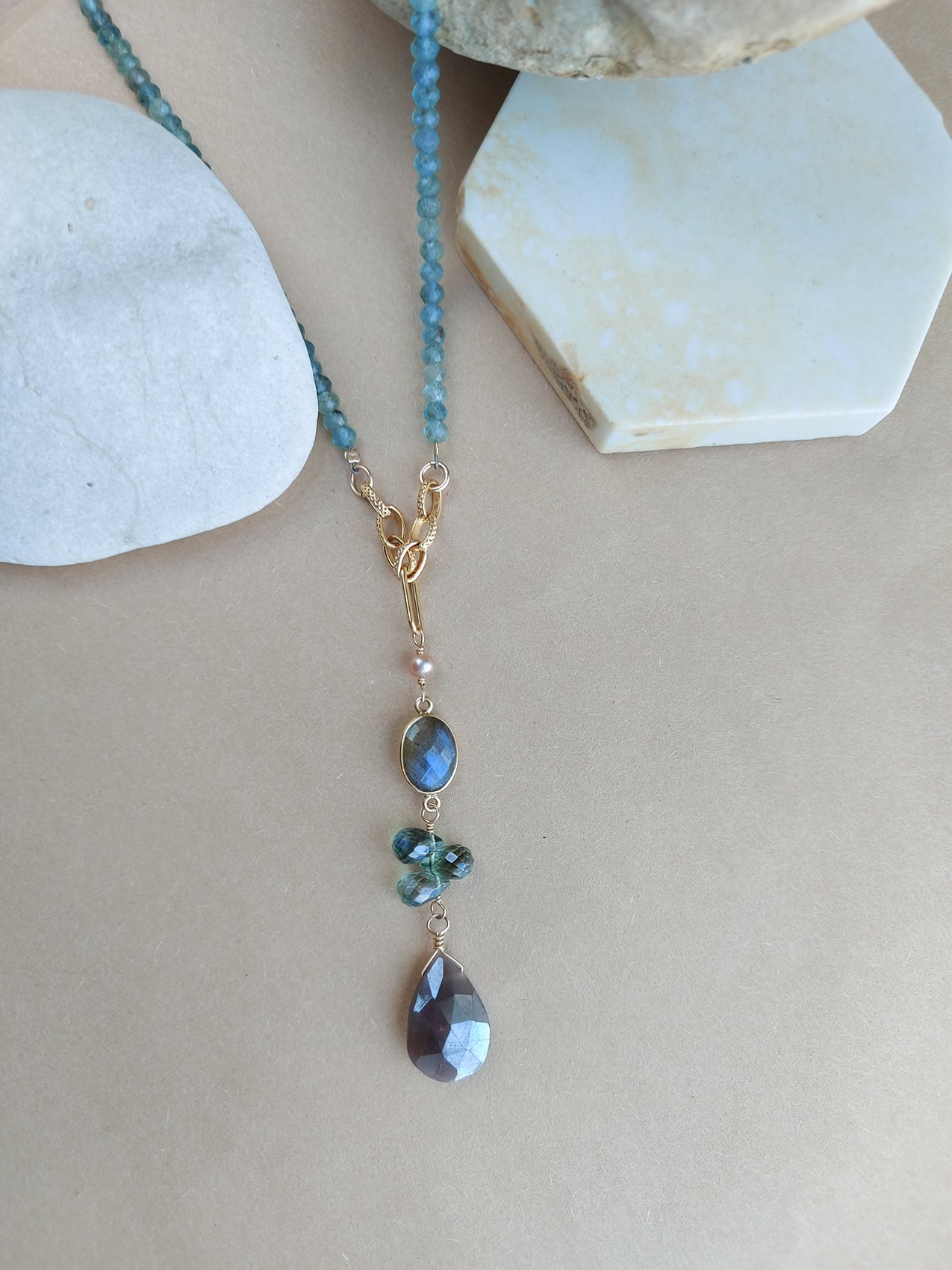 Silverlite and Aquamarine beads - N 3084 - Image 5