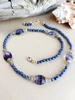 Fluorite and Blue Quartz Necklace – N 3080