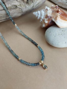 Labradorite, Moss Aquamarine Necklace – N 3066