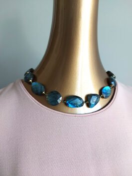 Labradorite Necklace with Swarovski Clasp – N 4047