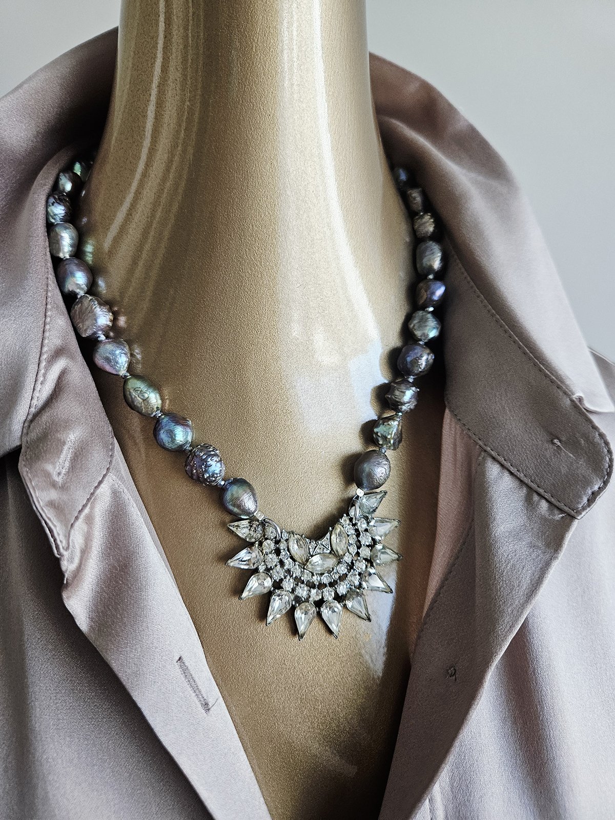 Vintage Rhinestones and Pearls - Image 2