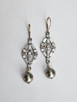 Vintage style Tahitian Pearls Earrings