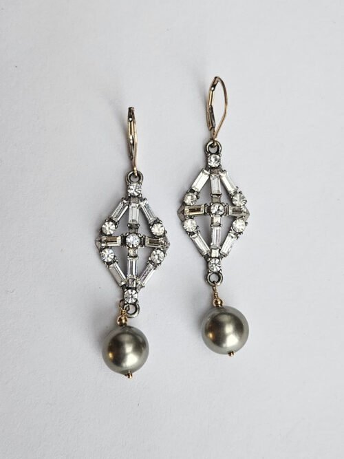 Vintage style Tahitian Pearls Earrings