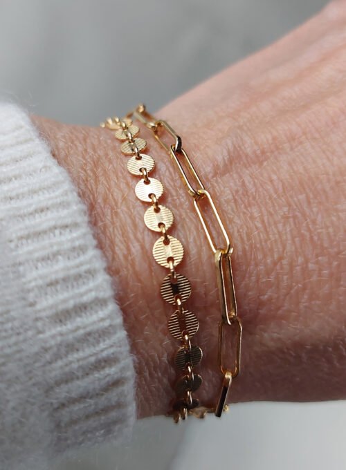14k Gold filled discs bracelet – B 1203