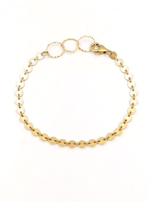 14k Gold filled discs bracelet – B 1203