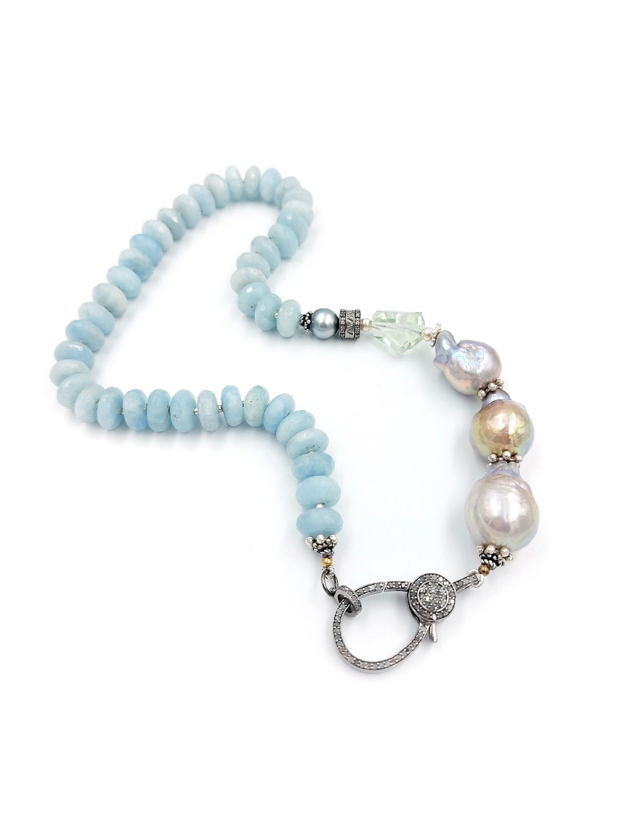 Baroque Pearls, Aquamarine, Diamonds - N 2720 - Image 6