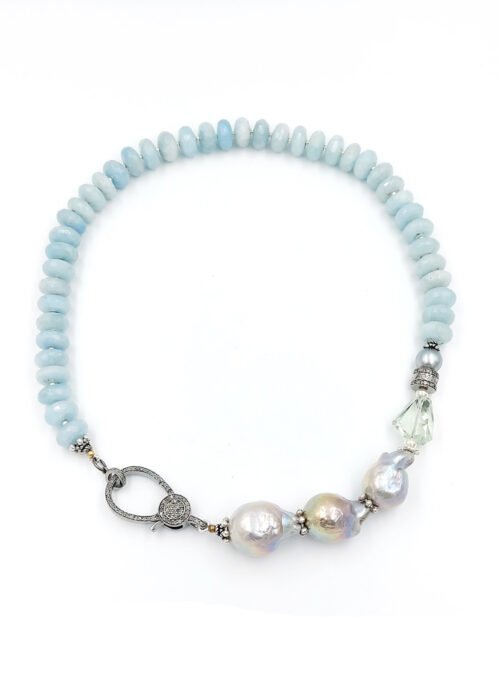 Baroque Pearls, Aquamarine, Diamonds – N 2720