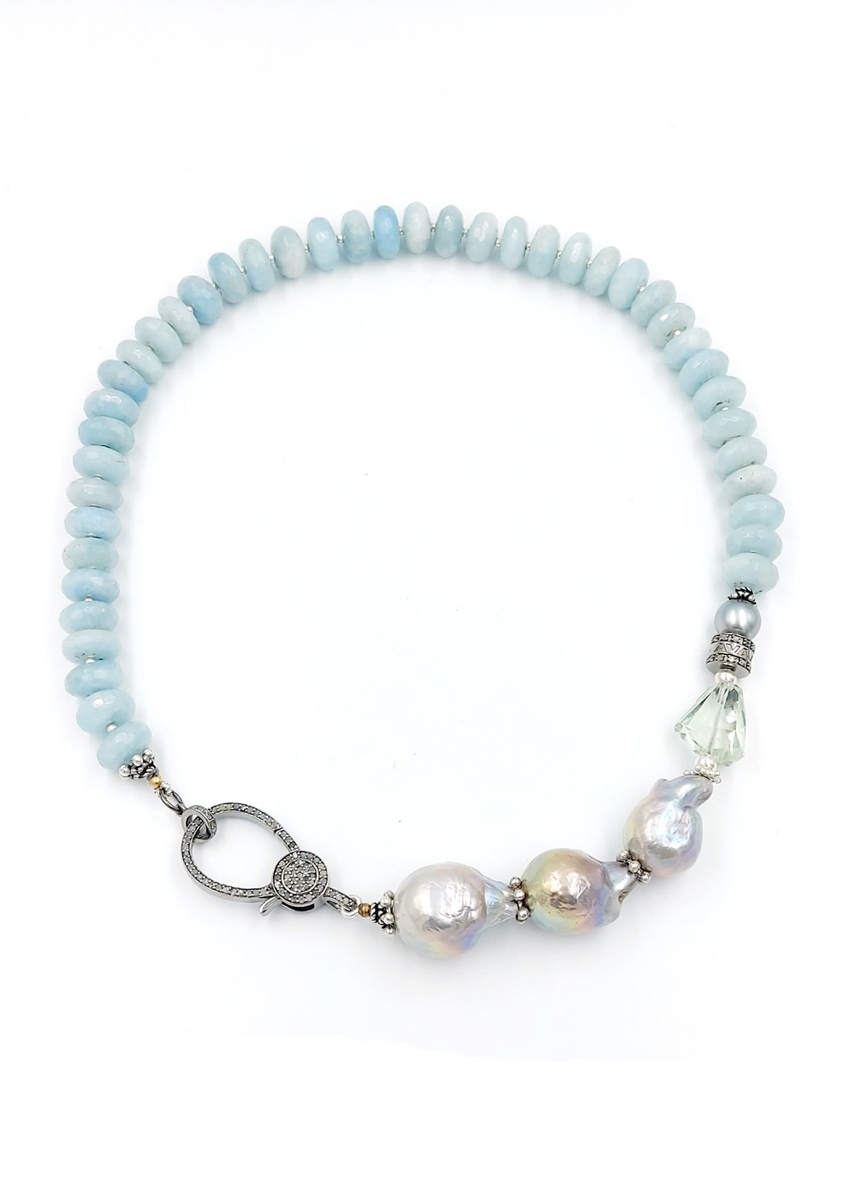 Baroque Pearls, Aquamarine, Diamonds - N 2720