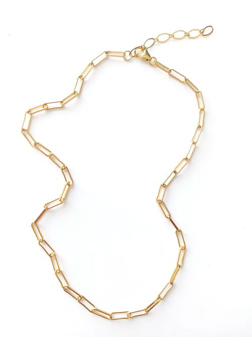 14k Gold filled Paperclip chain necklace – N 2822