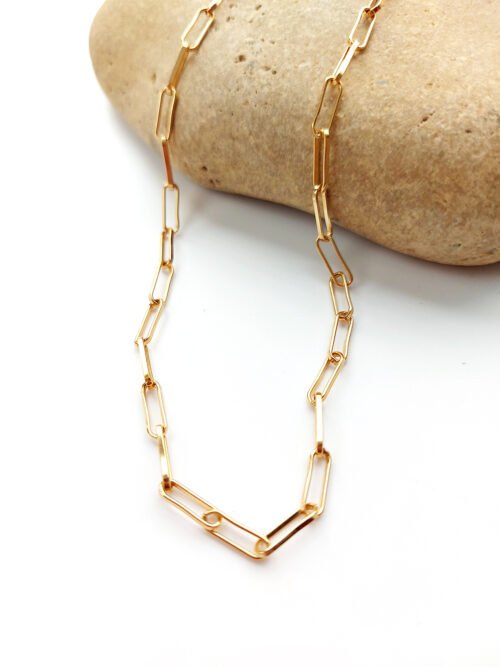 14k Gold filled Paperclip chain necklace – N 2822