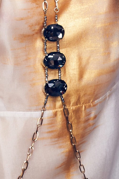 Body Chain with oval Crystals – VE 1021
