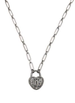 Diamond Filigree Heart on Sterling Silver Chain - N 2707