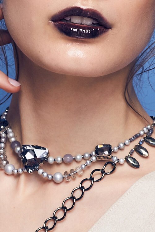 Body Chain Pearls, Crystals and Pyrite – VE 1050