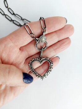 Baguette Diamonds Heart Necklace – N 2375