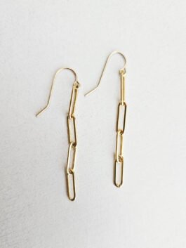Paperclip Chain Earrings 14k gold filled