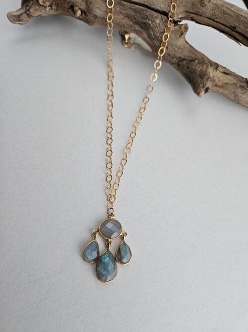 Labradorite Chandelier Pendant Necklace