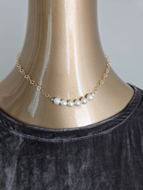 Freshwater Pearl Necklace on 14k Gold-Filled Chain