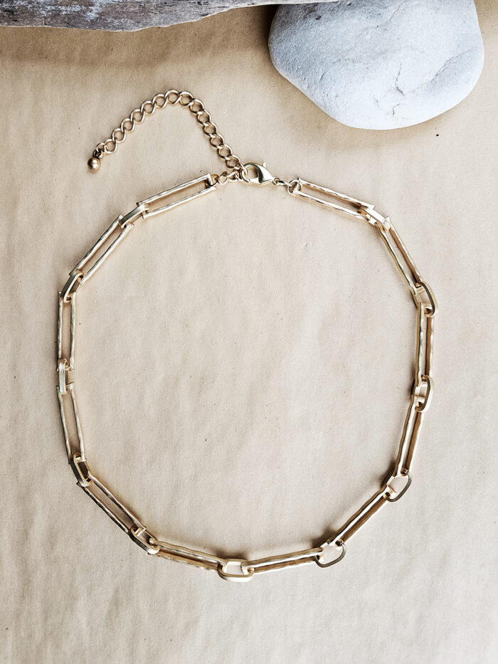 Sateen Gold Links Necklace - N 2878 - Image 5