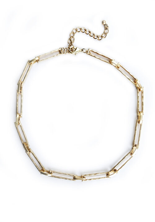 Sateen Gold Links Necklace – N 2878