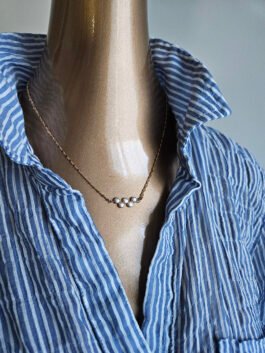 Freshwater Pearl Necklace  Sunburst Station chain