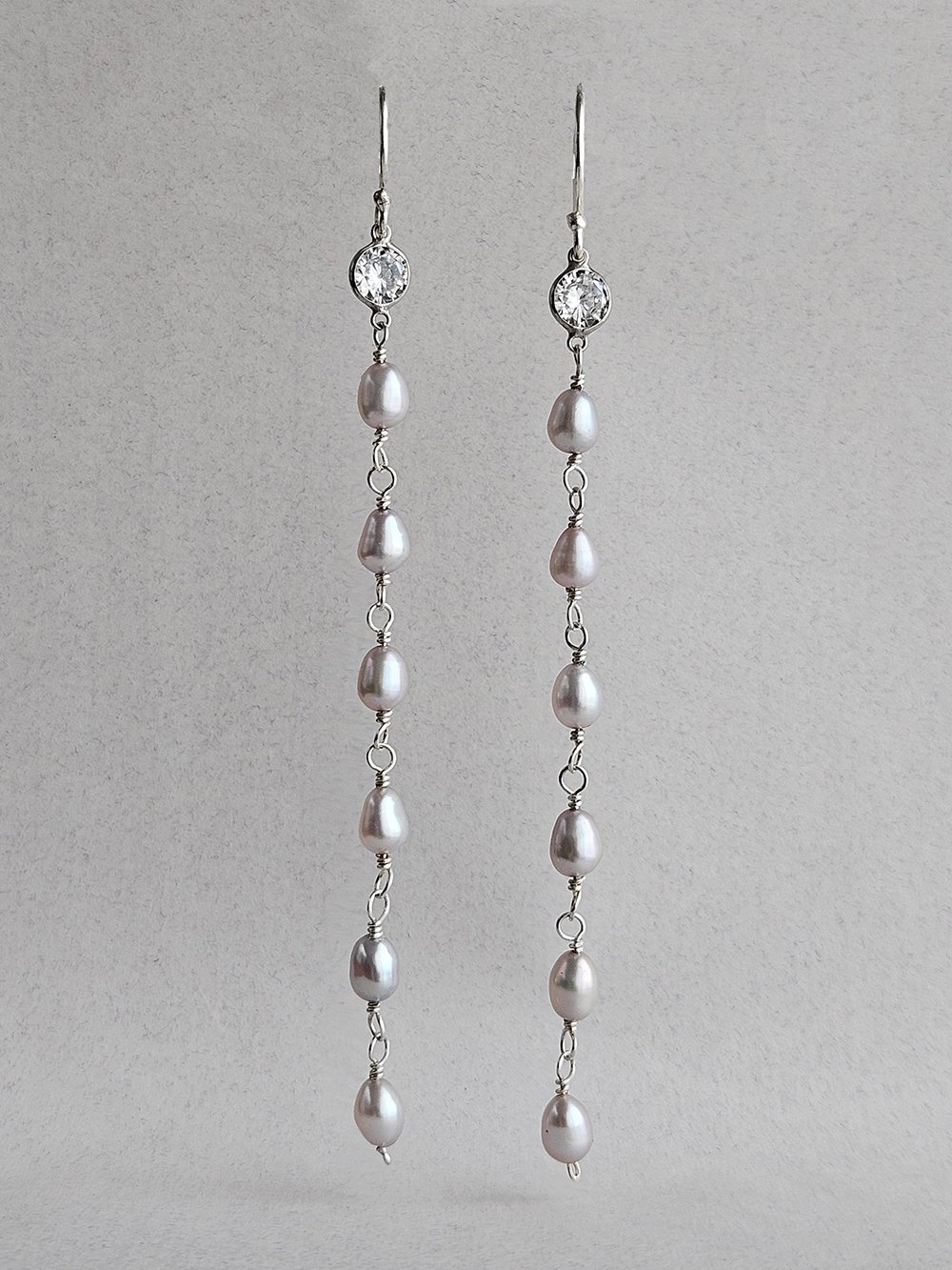 freshwater pearl drop earrings