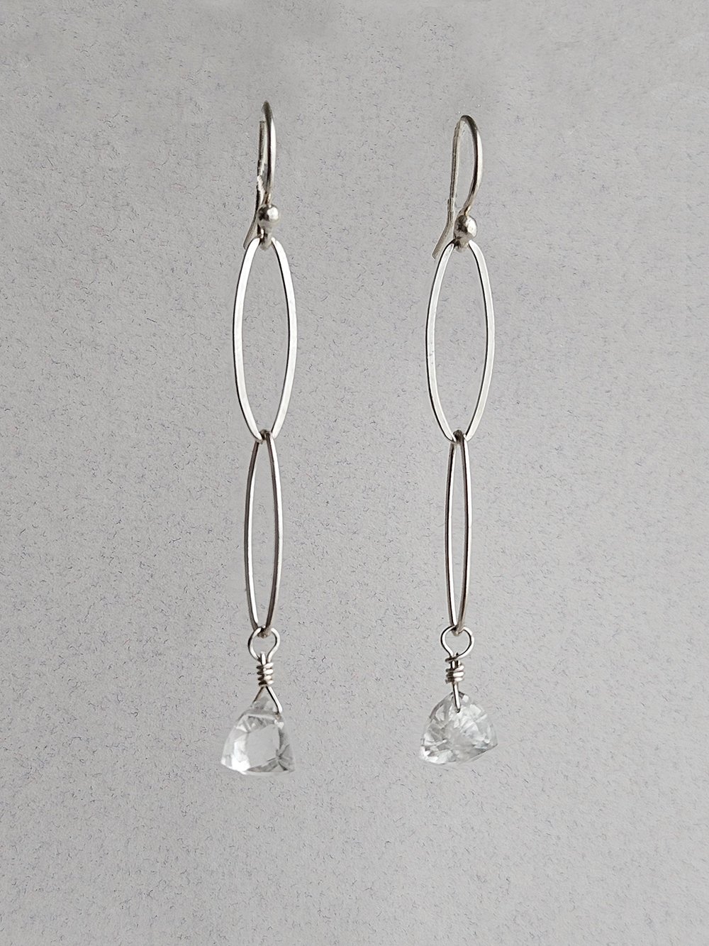 white topaz earrings