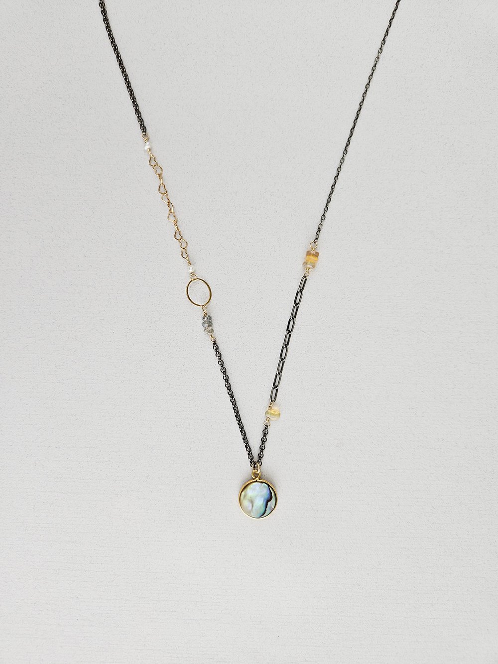 abalone opal necklace