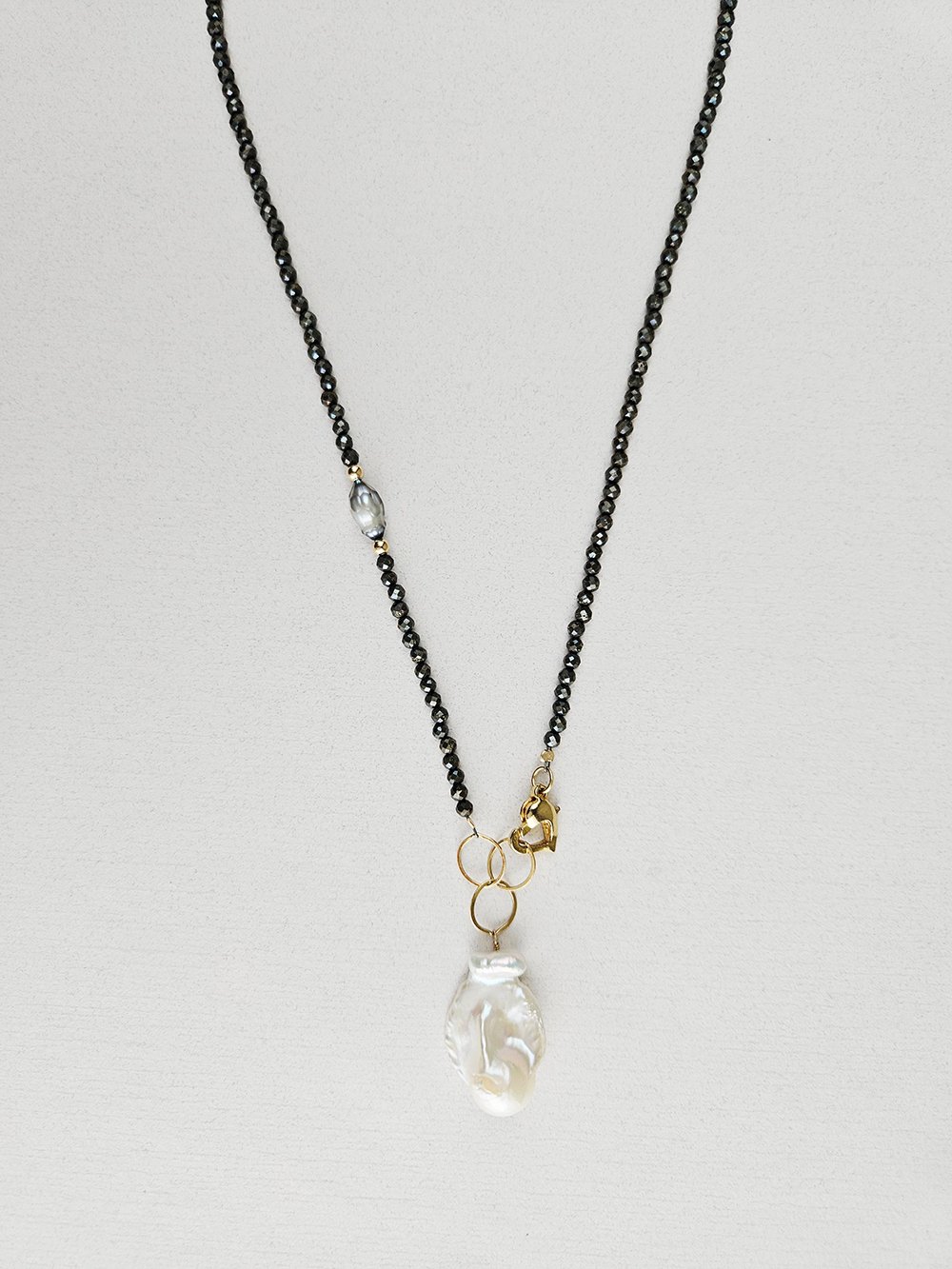 white baroque pearl necklace