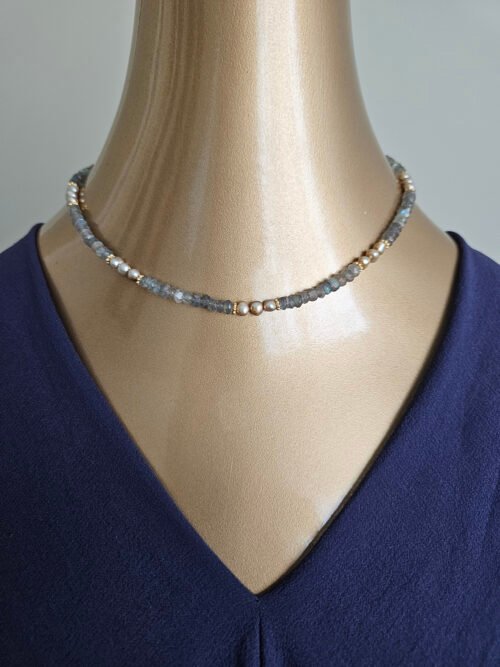 Freshwater Pearl Labradorite Necklace