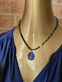 Labradorite Chrysoprase Drop Necklace N 4339