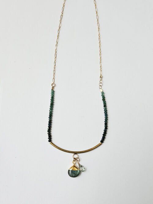 Labradorite and Alexandrite Topaz Necklace