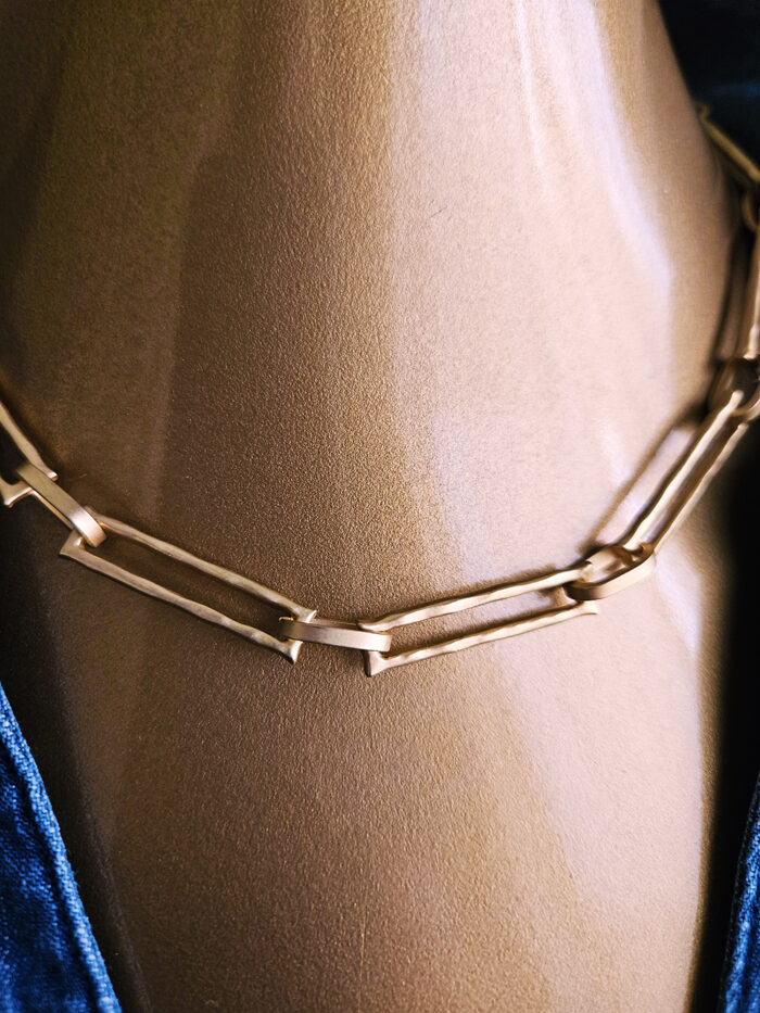 Sateen Gold Links Necklace - N 2878 - Image 4